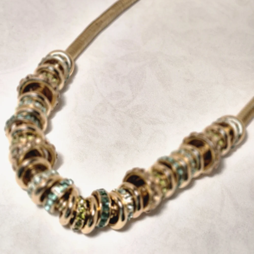 INC International Concepts Gold and Teal Necklace - Picture 2 of 11